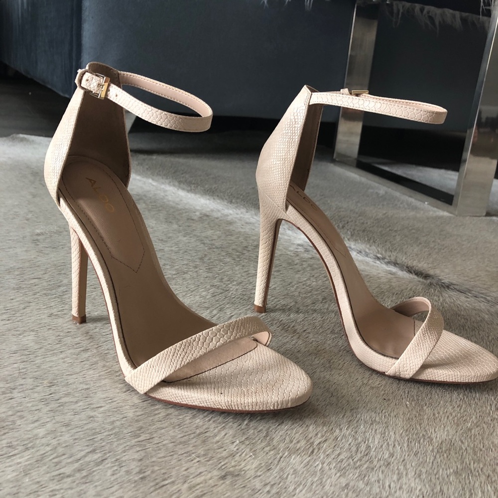 Aldo strapping nude heels